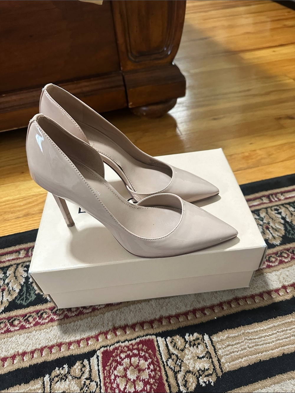 BCBGeneration Blush Patent Pointed-Toe Stiletto Pumps